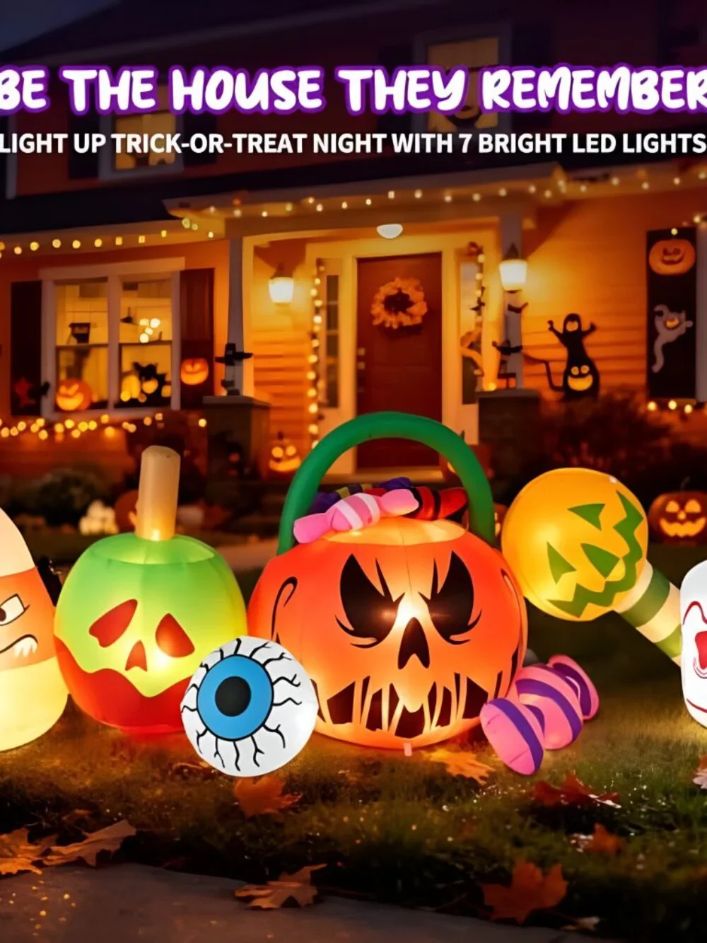 10FT Halloween Inflatables Pumpkin Ghost Combo Decorations